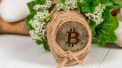 Poster - Comprehensive crypto-based national budget simulator icon concept for informed decision-making and financial insights