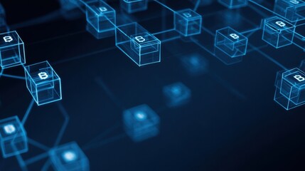 Poster - Concept icon for a crypto-linked bond issue tracker showcasing smart contract solutions for financial transparency