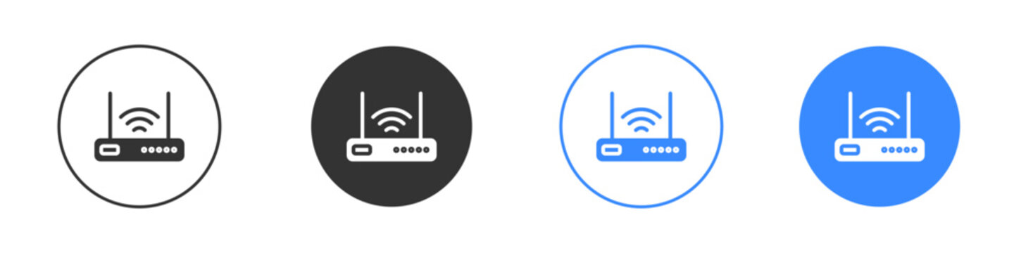 Wifi modem icon editable flat vector illustration concept.