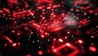 © MechaDesign - Glowing red circuit lines create a dynamic electronic technology theme.
