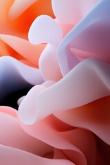 Aufkleber - Vibrant abstract petals in soft colors create a delicate floral composition
