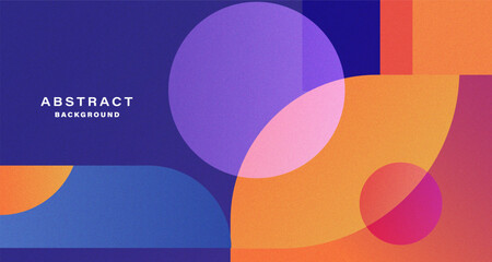 Fototapete - Colorful abstract geometric background with modern shapes
