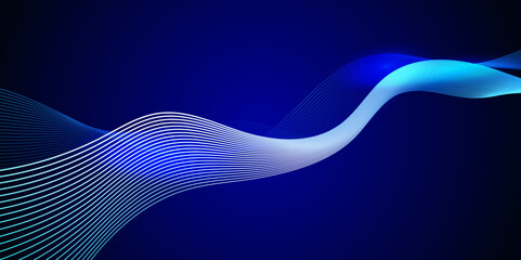 Poster - abstract wave, line particle technology background. trendy. abstract background. premium background.
