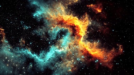 dark, black wallpaper featuring a captivating nebula backdrop.