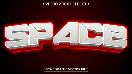 Poster - Space 3d editable text effect suitable for digital technology theme