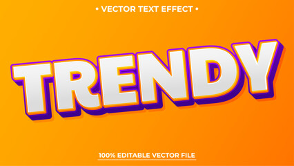 Poster - Trendy bold 3d editable text effect colorful gradient style