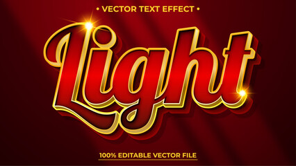 Poster - Light luxury shiny golden and red style editable text effect