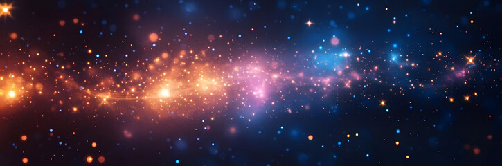 Wall Mural - vintage-inspired vector starfield with constellations and neon lights, astronomy, glow