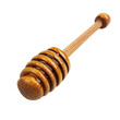 © Ifti Digital - Natural wooden honey stick on a clean Transparent background with a smooth finish and classic design, wooden honey stick isolated on PNG background