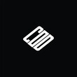 © Ashamoni_design - COD letter logo design on black background.