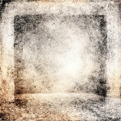 Aufkleber - Grunge Room: Abstract texture featuring a stark contrast of dark shades forming a frame, creating an aged and textured effect.