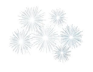 Poster - Abstract illustration featuring crystalline clusters against a black background a visual representation of delicate and ethereal forms with white and blue hues