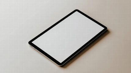 Poster - Tablet Display: A sleek tablet showcases a blank screen, offering a versatile canvas for digital content, design and technological communication.