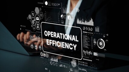 Poster - Conceptual Representation of Operational Efficiency in Modern Business Environment with Data Visualization Elements and Technology Features. Asymptotic smart data analytic.