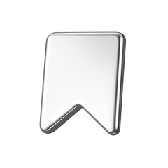 Poster - Metallic Bookmark Icon on Dark Background