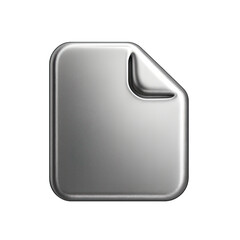 Poster - Metallic Silver Document Icon on Dark Background