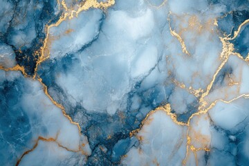 Poster - Elegant abstract marble wallpaper featuring luxurious blue and gold veins for modern interiors, Abstract marble wallpaper background , luxury marble texture gold and blue tone