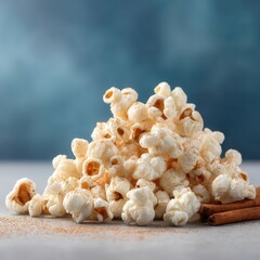 Poster - Cinnamon-spiced popcorn treat. A festive snack, perfect for cozy nights in. Pair with your favorite winter beverage for a sweet delight.