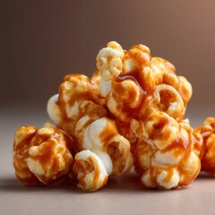 Poster - A heap of freshly made caramel corn, sweet and crunchy, a delightful treat for movies or a simple snack any time of day.