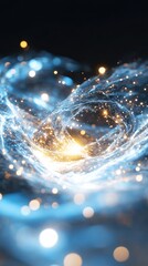 Poster - Dynamic cosmic energy burst abstract space digital art universe close-up celestial phenomenon
