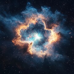Fototapete - Cosmic explosion of nebulae outer space astronomical image celestial environment deep space view astrophysics concept