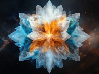 Poster - Dynamic abstract art burst cosmic space digital artwork vibrant colors aesthetic perspective artistic concept
