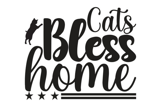 Cats Bless Home t-shirt design