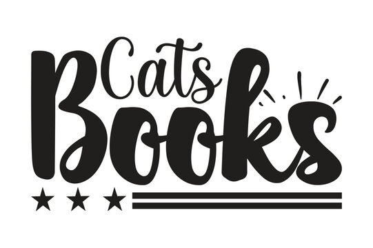 Cats Books t-shirt design