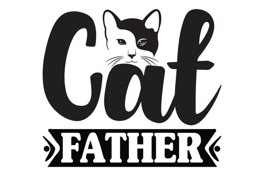 Cat Father t shirt design