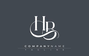 Fototapete - Initial HB Logo Design Vector. Elegant Monogram Logo Design with Decorative Elements and Typography