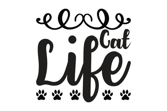 cat life t-shirt design