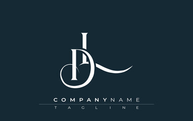 Fototapete - Initial DL Logo Design Vector. Elegant Monogram Logo Design with Decorative Elements and Typography