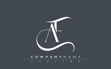Fototapete - Initial AF Logo Design Vector. Elegant Monogram Logo Design with Decorative Elements and Typography