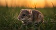 © mr. arsad - closeup mouse on the grass in sunset detailed