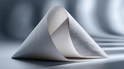 Aufkleber - A piece of paper is folded into a triangle