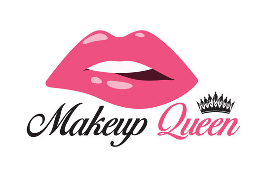 makeup queen, Cosmetic Bag design , Funny Makeup Quotes Svg design