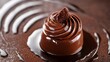 © Harry - Delicious Chocolate Mousse Dessert Elegant Swirl Creamy Rich Brown Sweet Treat Gourmet Food Photography Studio Shot Professional Image High Quality Texture Background