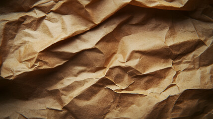 Poster - Textured kraft paper surface with intricate creases, providing visual depth