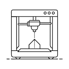 Wall Mural - 3d printer icon, 3d printer vector illustration-simple illustration of 3d printer , perfect for 3d p