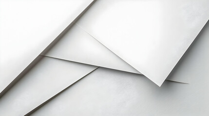 Poster - Abstract composition showcasing overlapping planes and nuanced white gradients