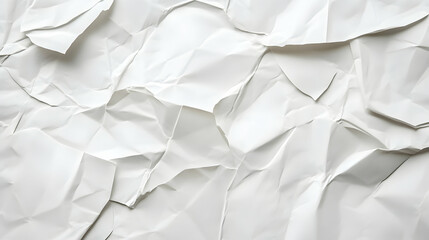 Poster - Textured white crumpled paper background for design element and presentation