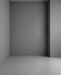 Wall Mural - Minimalist grey studio backdrop, seamless gradient  ,  template,  wall