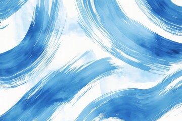 Poster - Swirling blue abstract patterns inspire tranquility and creativity in artistic design