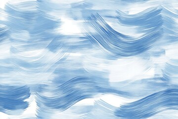 Poster - Soft blue abstract background with flowing brush strokes and gentle textures creating a calming visual experience