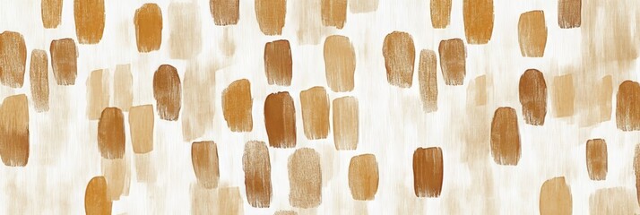 Poster - Abstract background in warm tones featuring uneven golden brush strokes on a light canvas