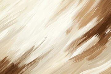 Poster - Abstract background with soft cream and brown brush strokes creating a calm, fluid visual effect in a modern artistic style