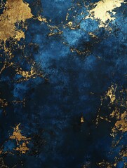Poster - Abstract blue and gold texture exemplifying modern artistry and elegance for a contemporary design aesthetic
