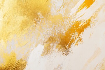Poster - Abstract golden texture with white and cream tones creating a serene and elegant background