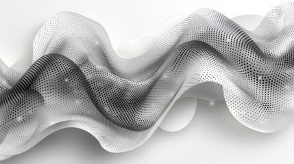 Poster - Curved and flowing forms weave together in an intricate dance showcasing the beauty of minimalism through soft gradients and sharp contrasts in deep grayscale tones.