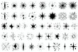 © John - Doodle Sparkle and Twinkle Star Vector Set with Comic Burst and Light Flash Effects
